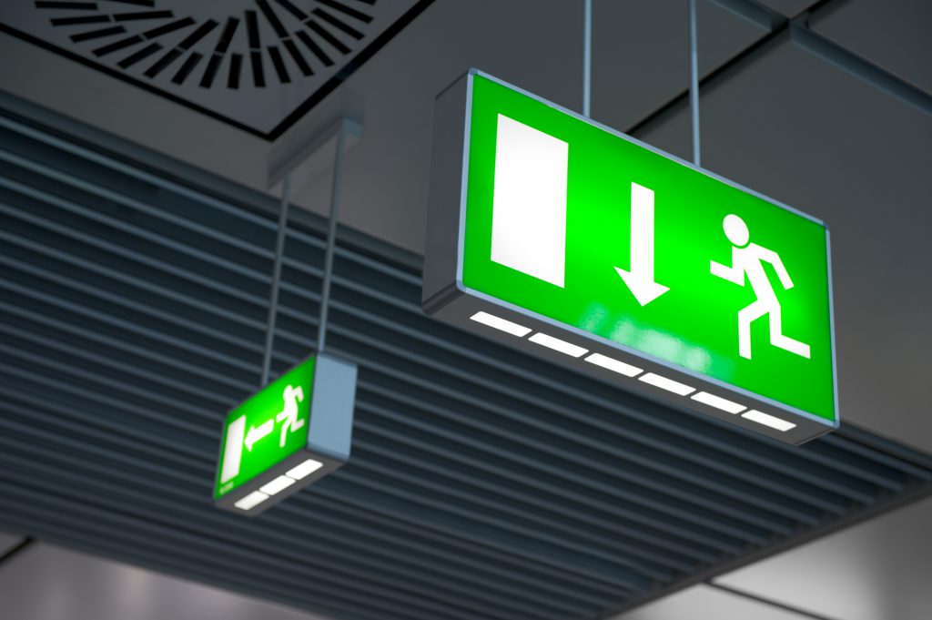 Emergency exit light sign